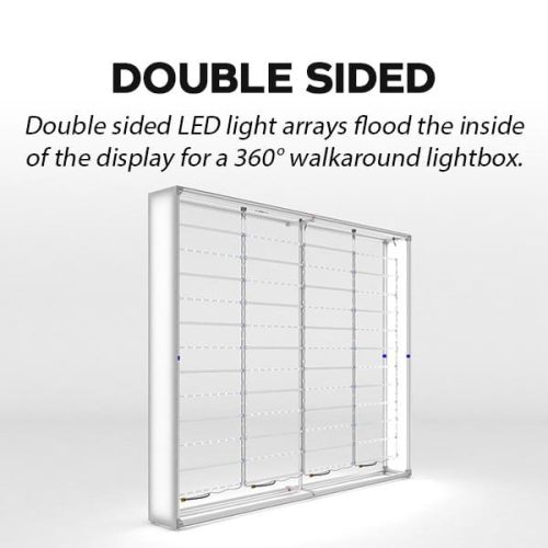 10ft backlit seg light box wall double sided displays mks trade show house 277