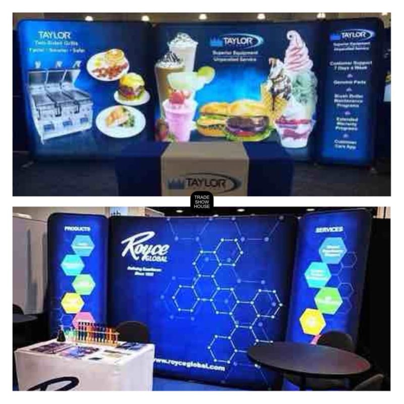 10ft backlit tension fabric display displays 10x10 trade show booth kits displays house 221