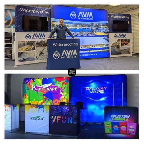 10ft backlit tension fabric display displays 10x10 trade show booth kits displays house 947