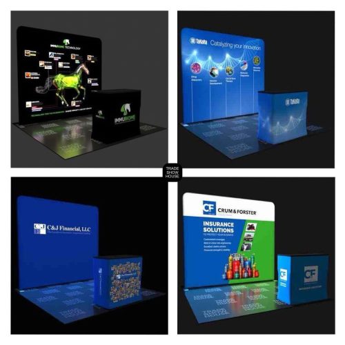 10ft backlit tension fabric display kit displays 10x10 trade show booth kits displays house 297