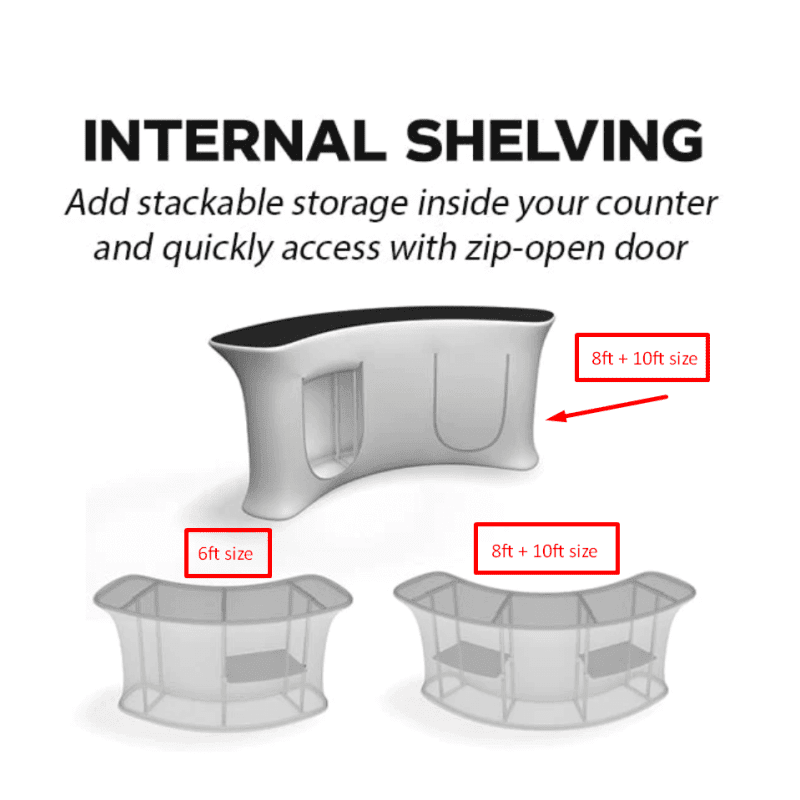 10ft curved tension fabric counter counters trade show house 920
