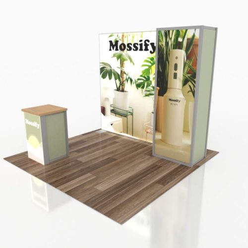 10x10 eco modular backlit exhibit kit 01 10 x 10 backlit closet storage locking counter eco smart exhibits classic trade show house 131