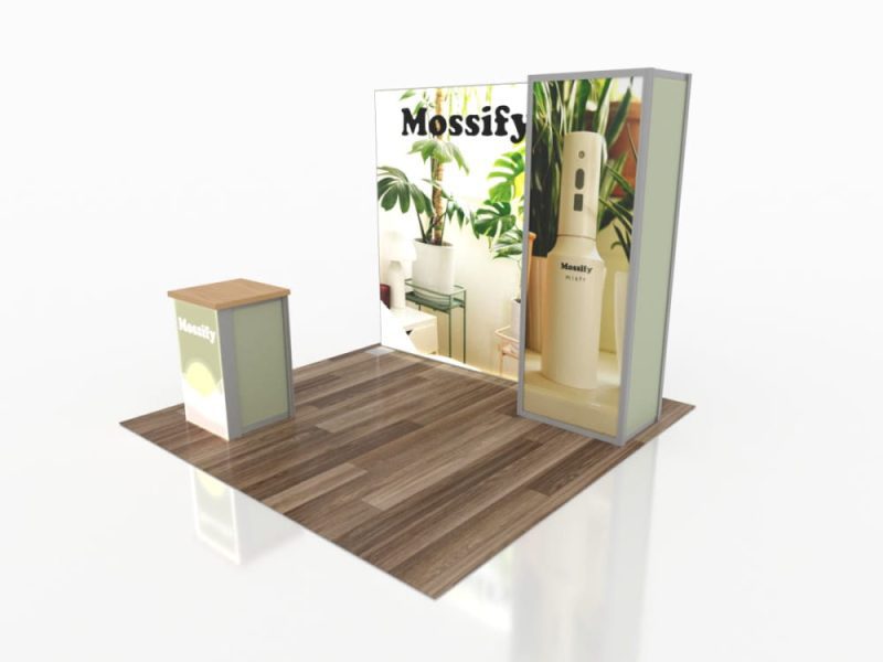 10x10 eco modular backlit exhibit kit 01 10 x 10 backlit closet storage locking counter eco smart exhibits classic trade show house 131