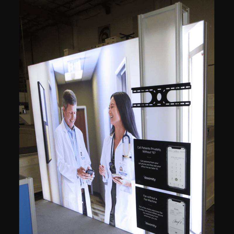 10x10 eco modular backlit exhibit kit 13 eco smart exhibits classic trade show house 813