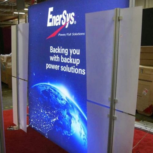 10x10 eco modular backlit exhibit kit 16 eco smart exhibits classic trade show house 704