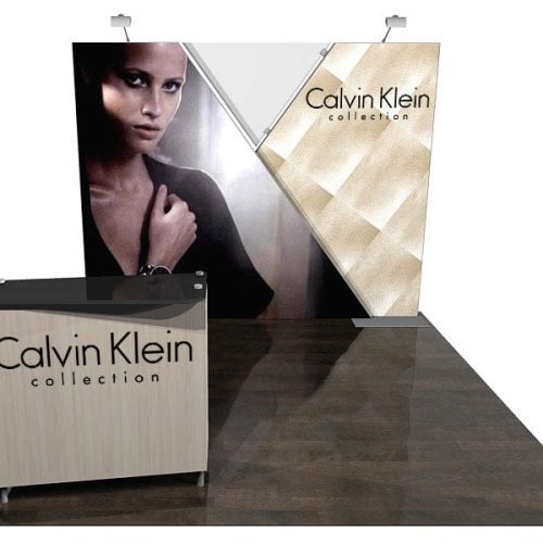 10x10 eco modular backlit exhibit kit 26 10x10 locking counter eco smart exhibits classic trade show house 422