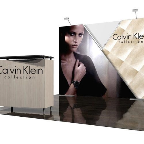 10x10 eco modular backlit exhibit kit 26 10x10 locking counter eco smart exhibits classic trade show house 743