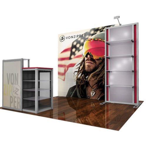 10x10 eco modular backlit shelving exhibit kit 14 10x10 eco smart exhibits classic trade show house 307