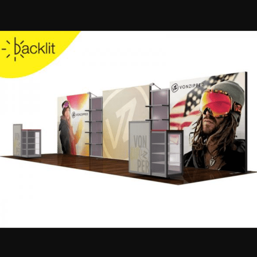 10x10 eco modular backlit shelving exhibit kit 14 10x10 eco smart exhibits classic trade show house 437