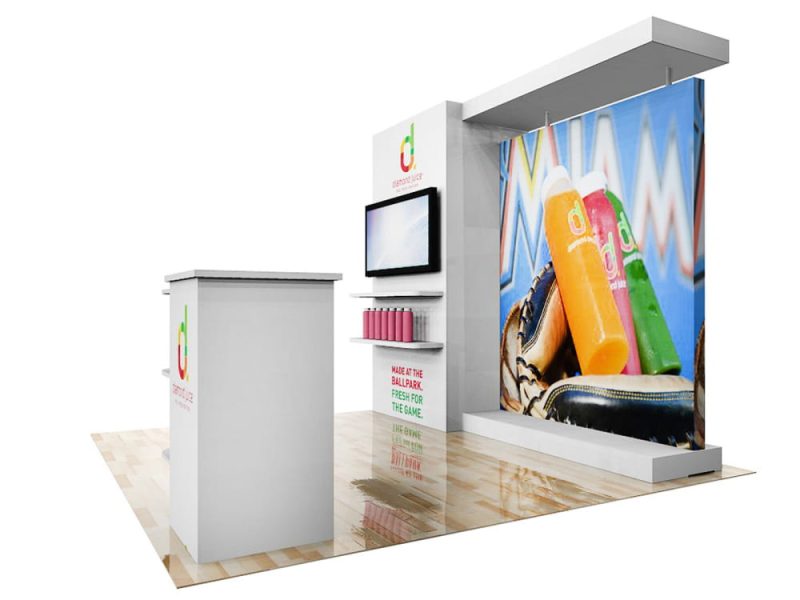 10x10 eco modular backlit shelving tv exhibit kit 10 10x10 shelving eco smart exhibits classic trade show house 755