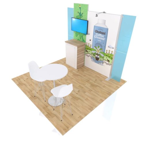 10x10 eco modular tv exhibit kit 31 10x10 locking counter eco smart exhibits classic trade show house 431