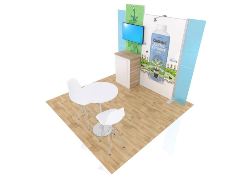 10x10 eco modular tv exhibit kit 31 10x10 locking counter eco smart exhibits classic trade show house 431