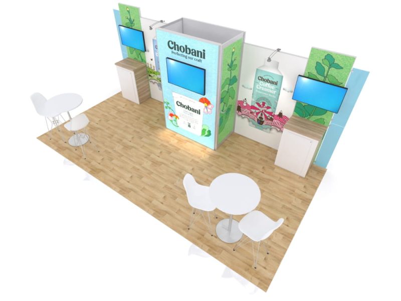 10x10 eco modular tv exhibit kit 31 10x10 locking counter eco smart exhibits classic trade show house 877