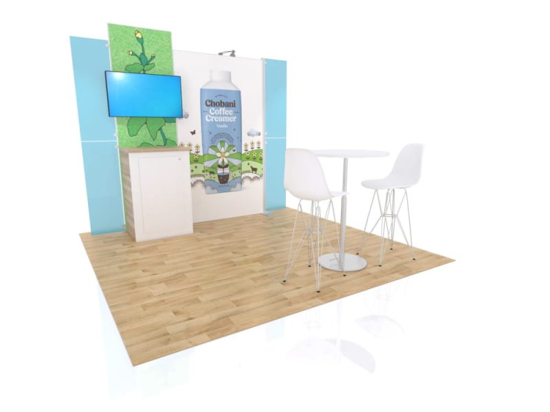 10x10 eco modular tv exhibit kit 31 10x10 locking counter eco smart exhibits classic trade show house 883