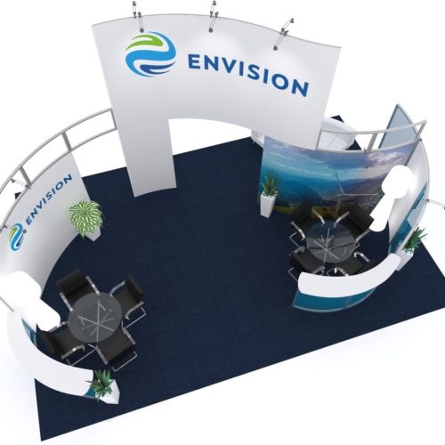 20 x 30 modular island exhibit kit 03 gravitee 20x30 trade show house 831