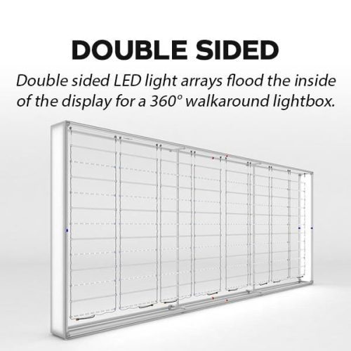 20ft backlit seg light box wall double sided backit displays trade show house 494