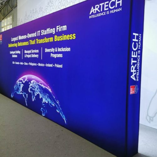 20ft backlit seg light box wall double sided backit displays trade show house 663