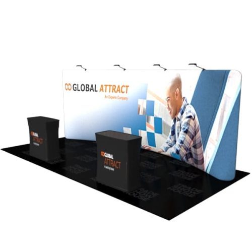 20ft curved tension fabric display kit displays trade show house 643