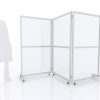 3-Panel Folding Safety Divider Partition Barriers with Wheels