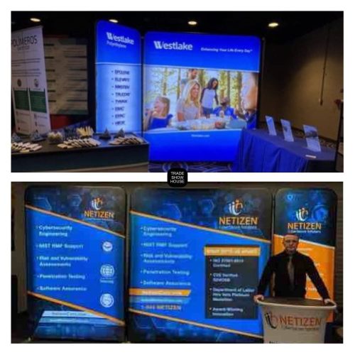 8ft backlit tension fabric display kit 10ft displays 10x10 trade show booth kits displays house 897