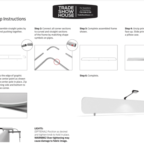 straight tension fabric display header headers trade show house 891