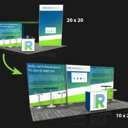 Sync 2-in-1 Backlit Hybrid Island Exhibit Kit D - Yes - Add 10 x 20 Configuration