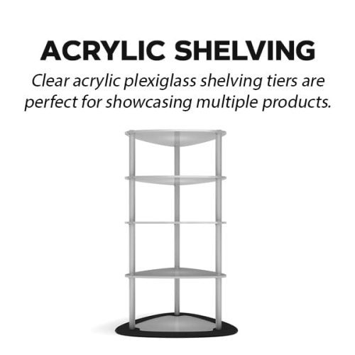 triangle shelving display stand product displays trade show house 127