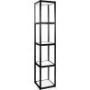 Twist-Lock Portable Showcase Display Cabinet Tower with 4 Shelves