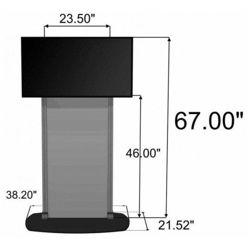 x3 freestanding tv monitor stand stands trade show house 454