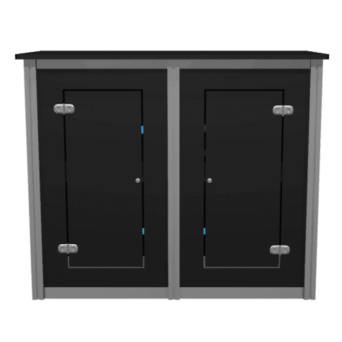 xrc7 backlit locking storage counter cabinets trade show house 252