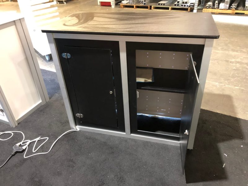 xrc7 backlit locking storage counter cabinets trade show house 705